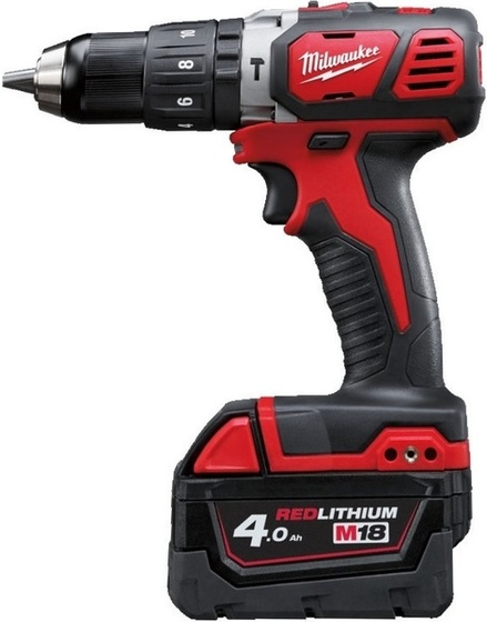 Wiertarko-wkrętarka udarowa Milwaukee M18 BPD-402C (+ 2x akumulator 4 Ah + ładowarka + walizka)