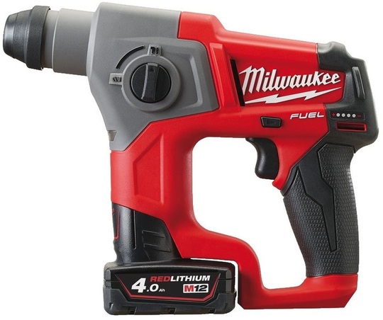 Młotowiertarka SDS-PLUS Milwaukee Fuel M12 CH-402C (+ 2x akumulator 4 Ah + ładowarka + walizka)