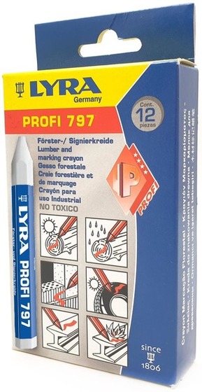 White wax chalk for marking Lyra 797 (12 pcs)