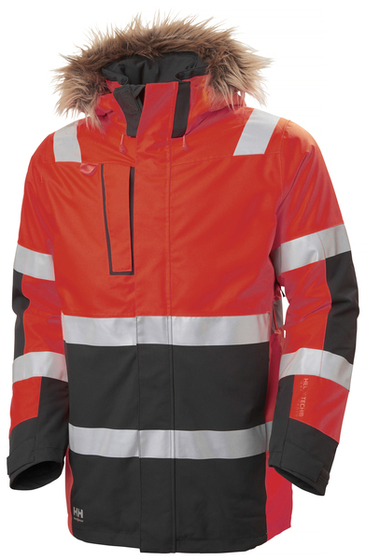 Men's winter jacket Helly Hansen parka ALNA 2.0 reflective - Black-red