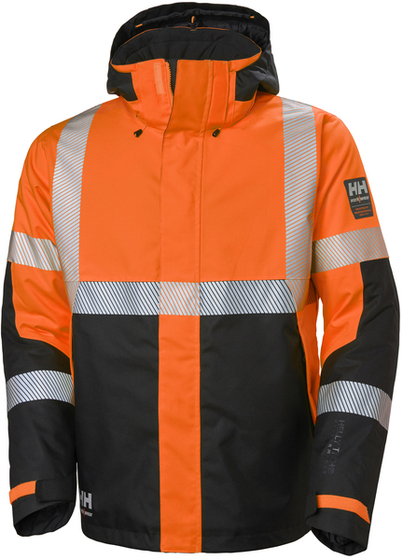 Men's winter jacket ICU Helly Hansen - Black-orange