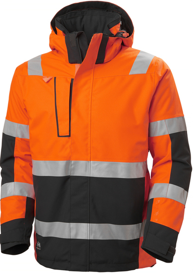 Men's winter jacket Helly Hansen ALNA 2.0 reflective - Black-orange