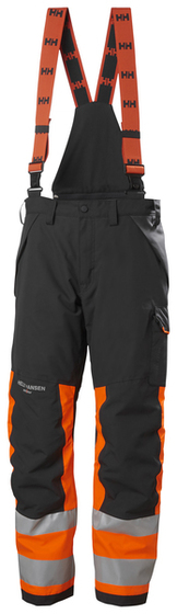 Męskie spodnie z szelkami Helly Hansen ALNA 2.0 Pant Cl 1 zimowe - Czarno-pomarańczowy