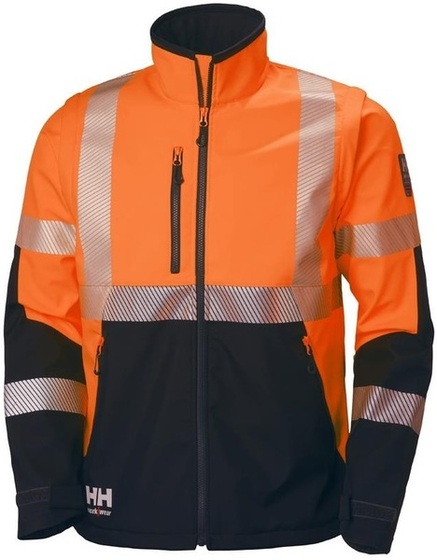 Men's softshell jacket Helly Hansen ICU reflective - Black-orange