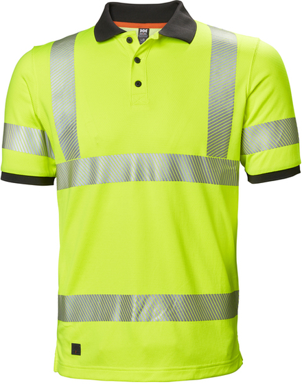 Męski T-shirt roboczy Helly Hansen ICU Lifa Active polo odblaskowy - Żółty