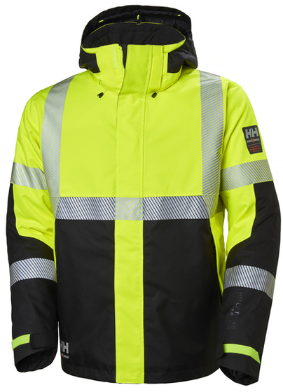 Men's winter jacket ICU Helly Hansen - Black-yellow
