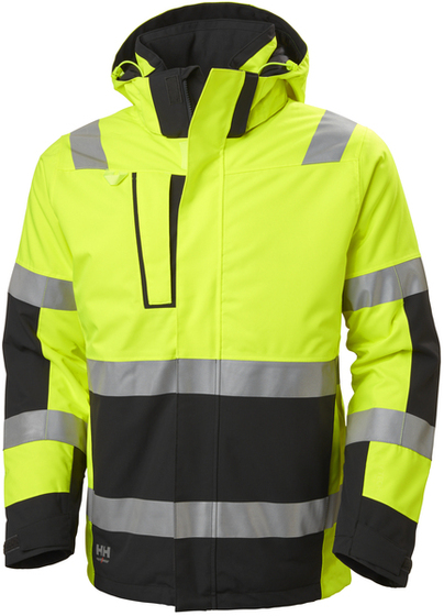 Men's winter jacket Helly Hansen ALNA 2.0 reflective - Black-yellow