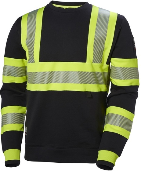 Męska bluza robocza Helly Hansen ICU Sweatshirt odblaskowa - Czarno-żółty