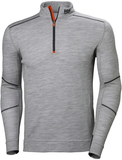 Men's sweatshirt Helly Hansen Lifa Merino half zip thermoactive - Grey