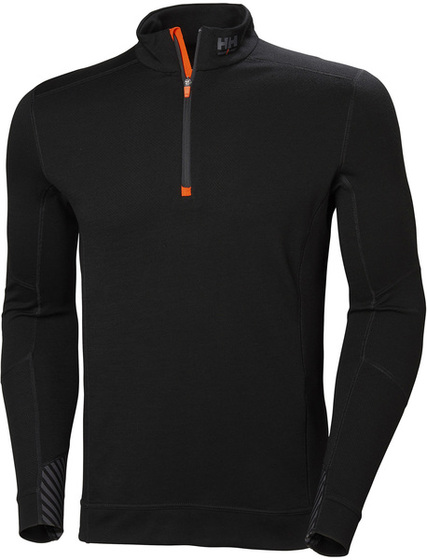 Men's sweatshirt Helly Hansen Lifa Merino half zip thermoactive - Black
