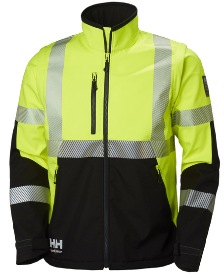 Men's softshell jacket Helly Hansen ICU reflective Black-yellow
