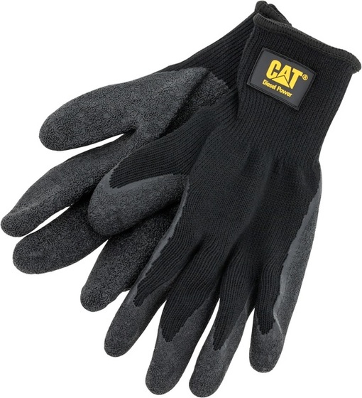 Rękawice robocze Caterpillar Latex Palm - Czarny