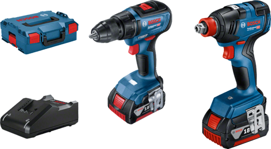 Drill driver Bosch GSR 18V-50 + impact wrench GDX 18V-200 Professional (+ 2x battery + charger)