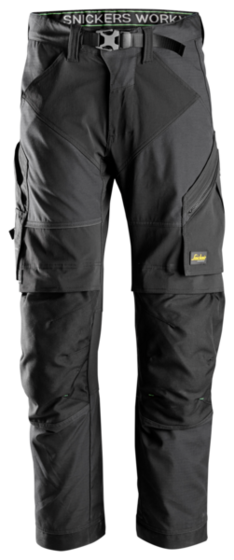 Męskie spodnie robocze Snickers FlexiWork ekstra krótka nogawka - Czarny