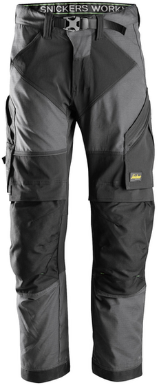Męskie spodnie robocze Snickers FlexiWork standardowa nogawka - Czarno-szary