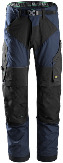 Męskie spodnie robocze Snickers FlexiWork krótka nogawka - Czarno-granatowy