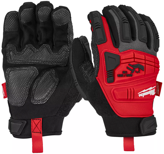 Work gloves Milwaukee impact resistant Black-red