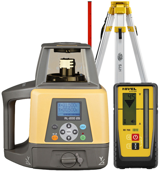 Niwelator laserowy Topcon RL-200 2S DIGITAL (+ statyw SJJ1 + łata LS-24), wiązka czerwona, zasięg 1100 m