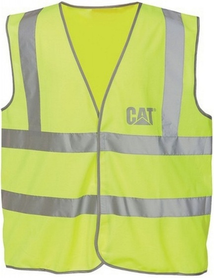 Reflective vest Caterpillar with velcro - Lime