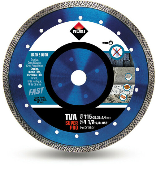 Diamond blade Rubi TVA 115 SUPERPRO 115 mm