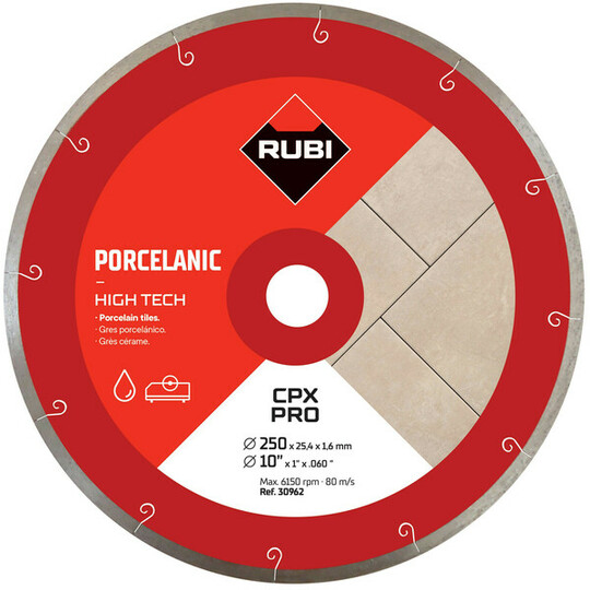 Diamond blade Rubi CPX 250 PRO 250 mm