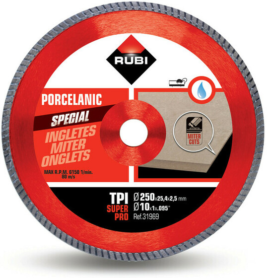 Diamond blade Rubi TPI 250 SUPERPRO 250 mm