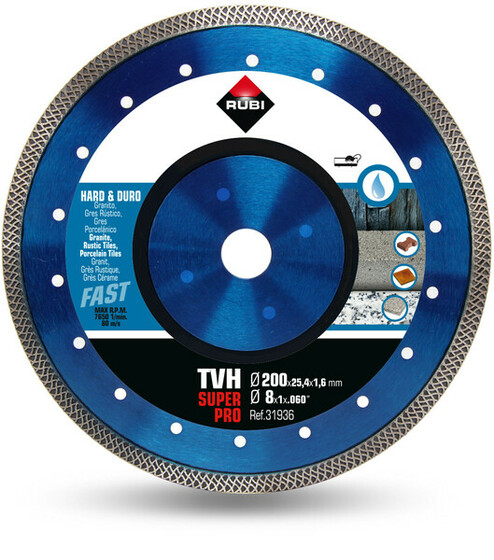 Tarcza diamentowa Rubi TVH 200 SUPERPRO 200 mm do twardych materiałów