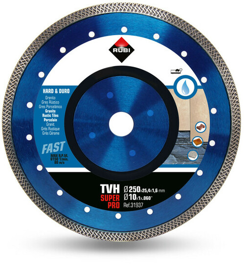 Tarcza diamentowa Rubi TVH 250 SUPERPRO 250 mm do twardych materiałów