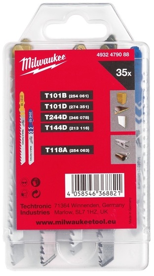 Zestaw brzeszczotów do wyrzynarki z chwytem T Milwaukee (35 sztuk)