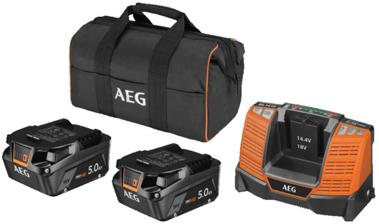 Battery pack 5 Ah with AEG Powertools SET LL1850SHD charger