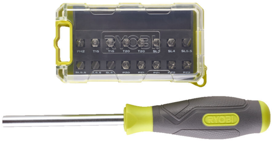 Screwdriver set Ryobi RSD17PCS (17 pieces)