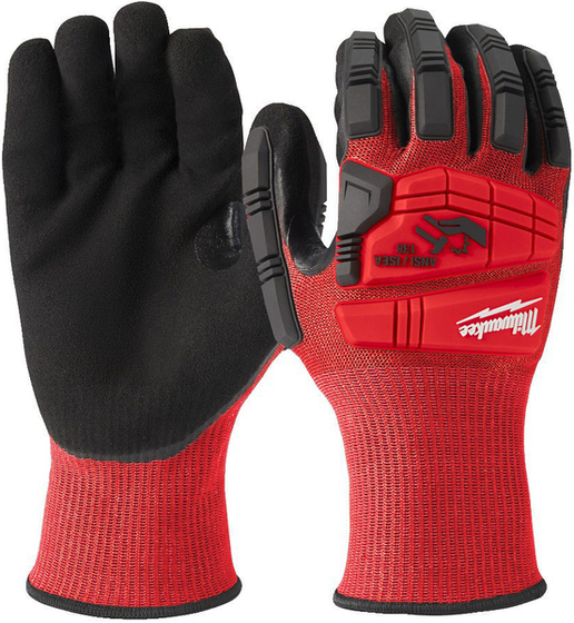 Cut resistant gloves (level 3) Milwaukee Black-red