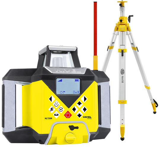 Laser level Nivel System NL720R Digital (+ cranked tripod SJJ32 + laser stave LS-24)