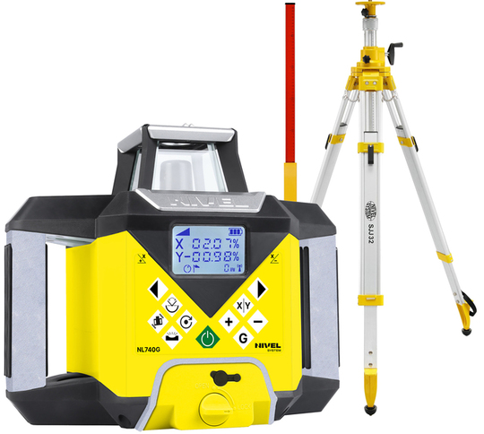 Laser level Nivel System NL740G Digital (+ cranked tripod SJJ32 + laser stave LS-24)