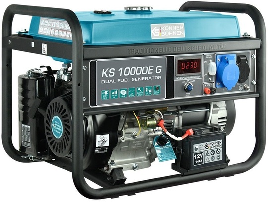 Agregat prądotwórczy jednofazowy Könner & Söhnen KS 10000E G AVR (dwupaliwowy)