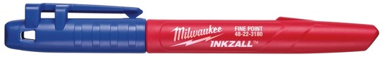 Niebieski marker Milwaukee Inkzall ze standardową końcówką