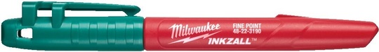 Zielony marker Milwaukee Inkzall ze standardową końcówką