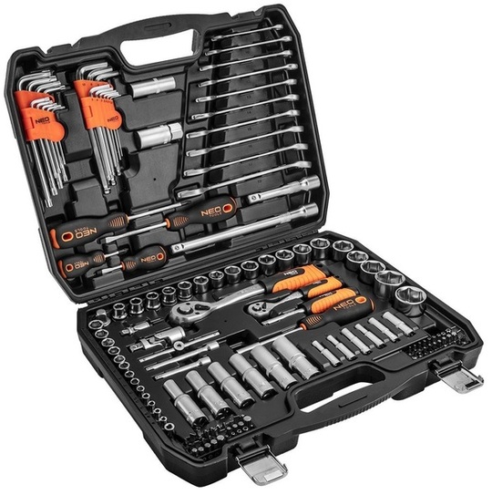 Zestaw kluczy nasadowych Neo Tools 1/2', 1/4' (150 elementów)
