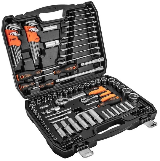 Socket wrench set Neo Tools 1/2', 1/4' (150 pcs)