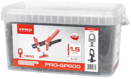Leveling system PRO SP600 (800 clips in a 10 l bucket)