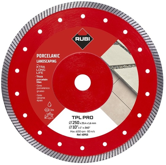 Diamond blade Rubi TPL 250 EXT PRO 250 mm