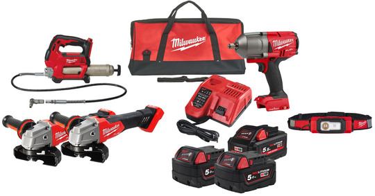 Zestaw elektronarzędzi Milwaukee M18FPP5N-554BEU