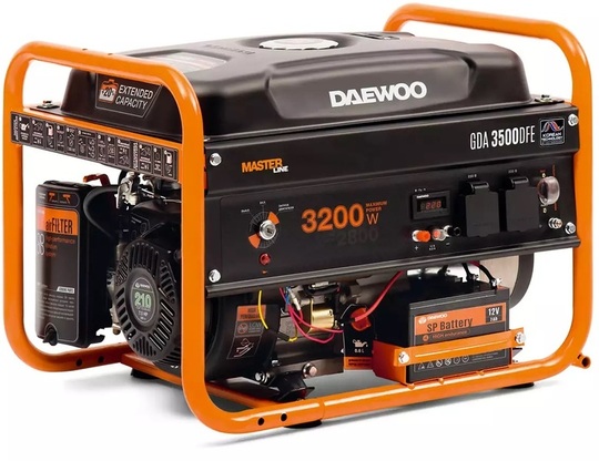Agregat prądotwórczy jednofazowy Daewoo Power GDA 3500DFE AVR (dwupaliwowy)