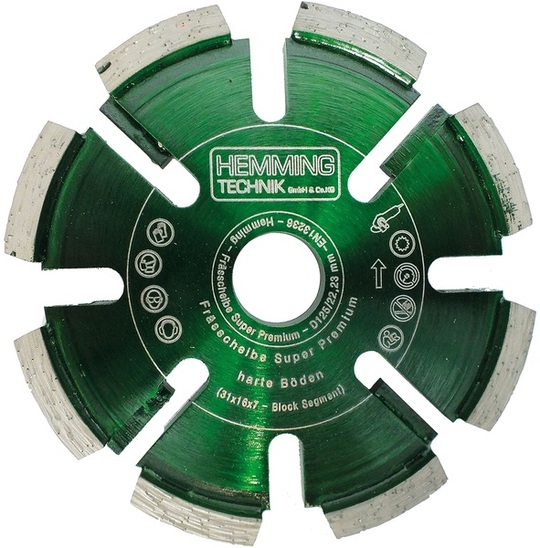 Tarcza diamentowa frez Hemming Technik HE-120 Super Premium ⌀125x16mm (do podłoży bardzo twardych) 