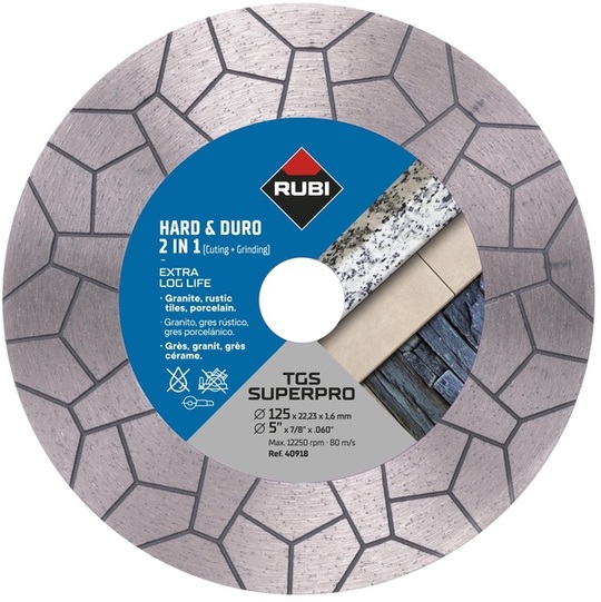 Diamond blade Rubi TGS 125 SUPERPRO 125 mm