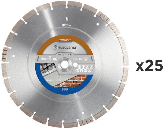 SET - Diamond blade Husqvarna Tacti-Cut S50 Plus 400 mm (25 pcs)