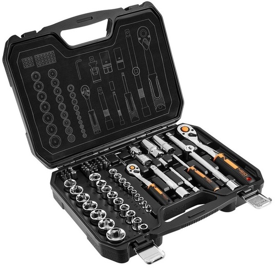 Socket wrench set Neo Tools 10-054 1/2', 1/4' (73 pcs)