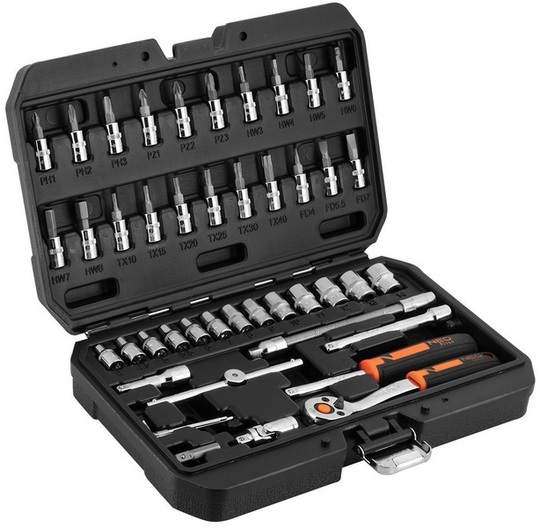 Socket wrench set Neo Tools 10-004 1/4” (46 pcs)