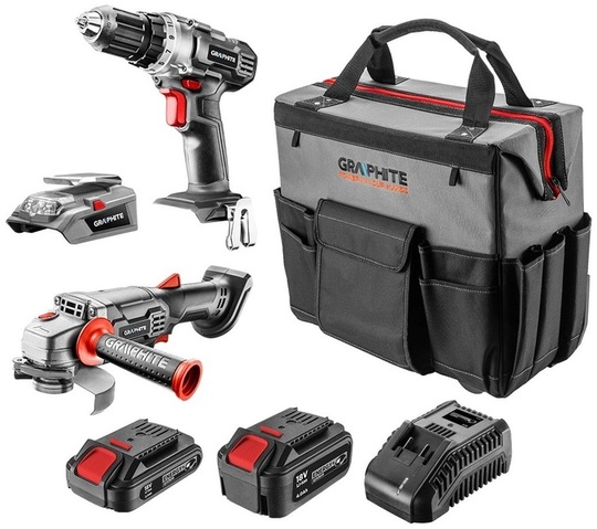 Power tool set Graphite 58G093-CS