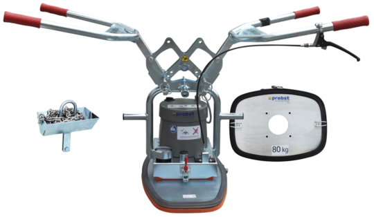 Ręczny/zawieszany chwytak próżniowy Probst SPEEDY VS-140/200 (+ wbudowana przyssawka do płyt 50 kg + płyta VS-GH-SPS-80-40/30 + uchwyt do podnoszenia VS-EH)